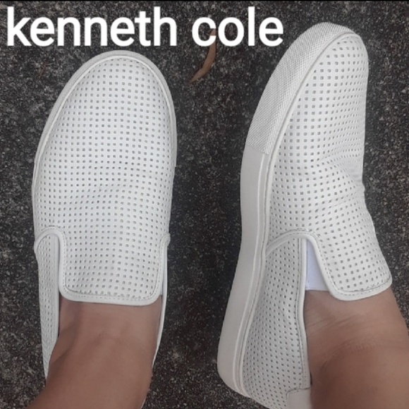 Kenneth Cole Shoes - Kenneth Cole kerry white slip on sneakers